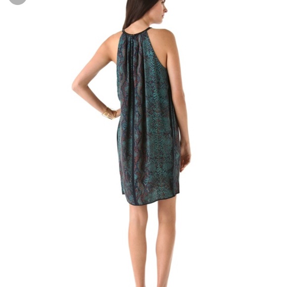 Rebecca Taylor silk python print halter dress - Picture 2 of 5